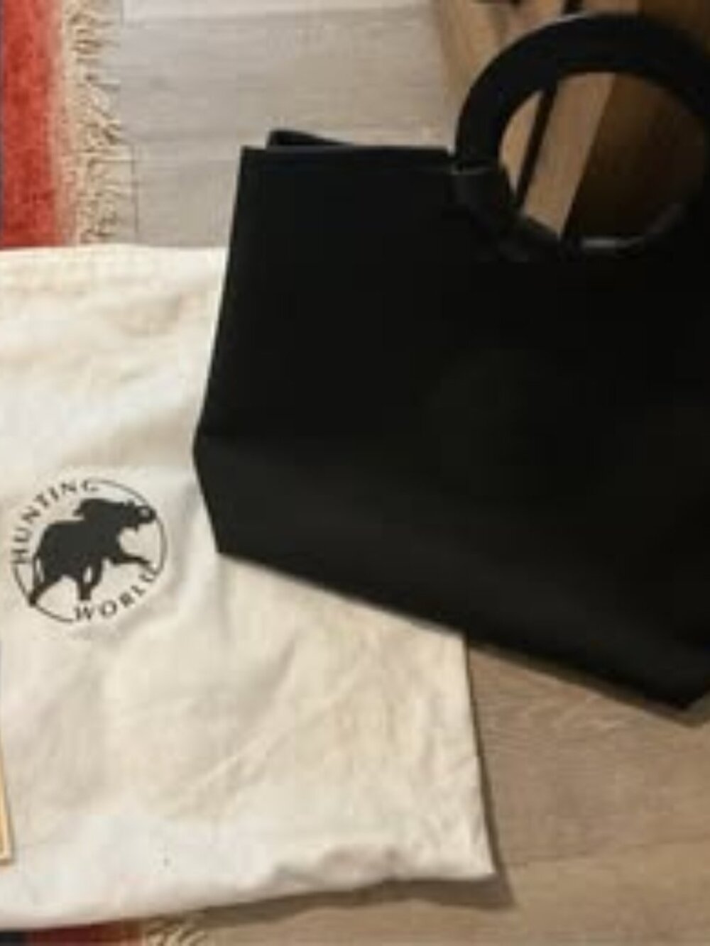Hunting World Large Canvas Leather Purse